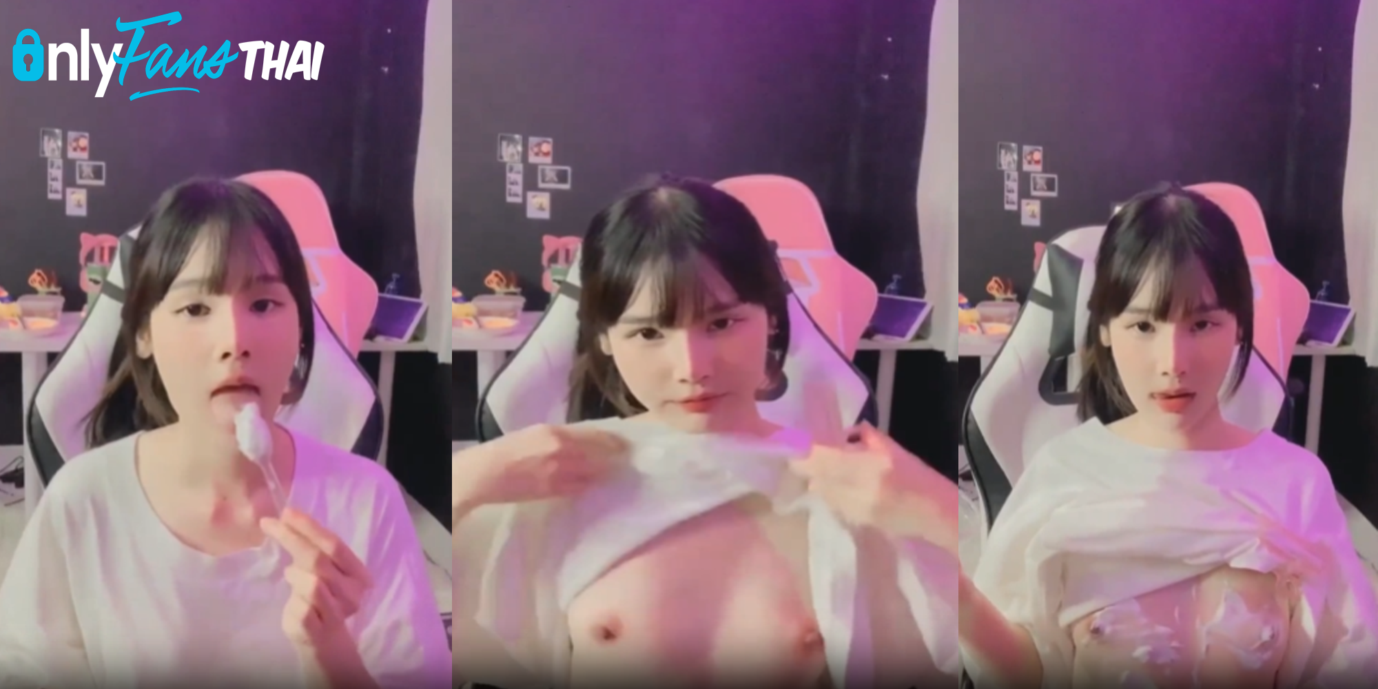 คลิปหลุด onlyfans thai akijun สาวน้อยน่ารักกินไอศครีมก่อนจะเปิดนม เอาละเลงนมเสียวๆ นมใหญ่น่าเลียมากๆ สายตอกห้ามพลาดน่ารักสุดๆ